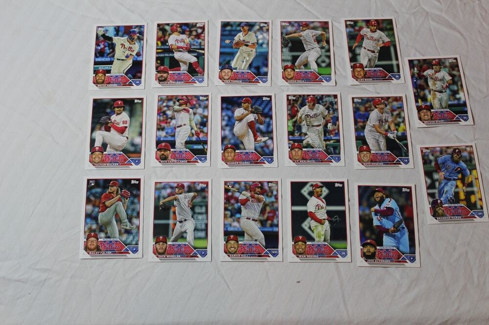 2023 Topps Philadelphia Phillies Baseball Base Card Team Set Lot of 17 Harper RC